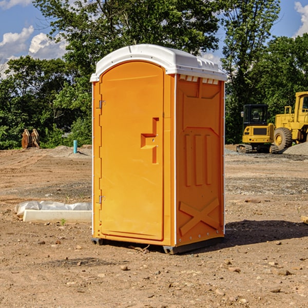 can i customize the exterior of the porta potties with my event logo or branding in Gibson Island